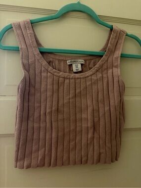 Sincerly Jules Sleeveless Ribbed Tank - Mauve